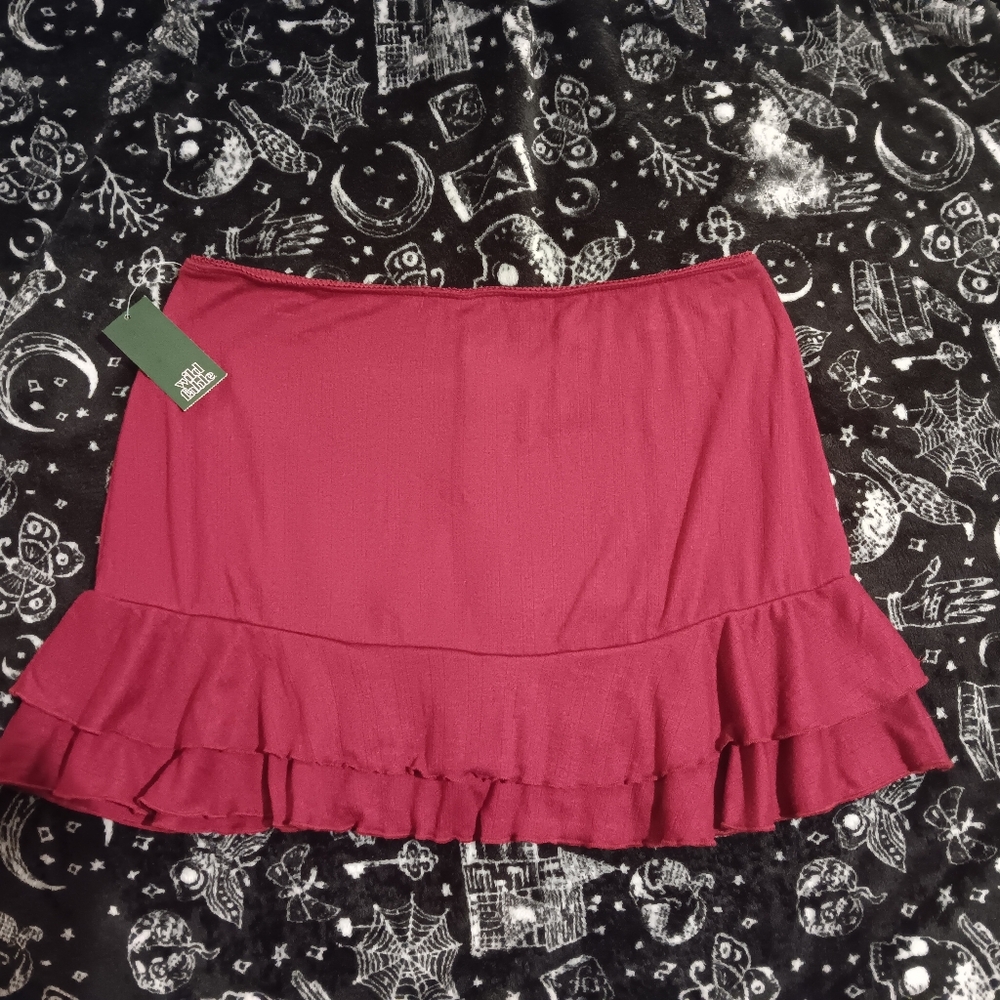 Burgundy Ruffle Skort - Picture 8 of 9